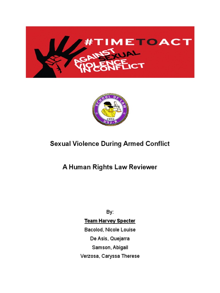 Sexual Violence During Armed Conflict: Team Harvey Specter | PDF | War ...
