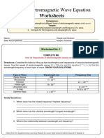 EM Wave Equation Worksheets PDF