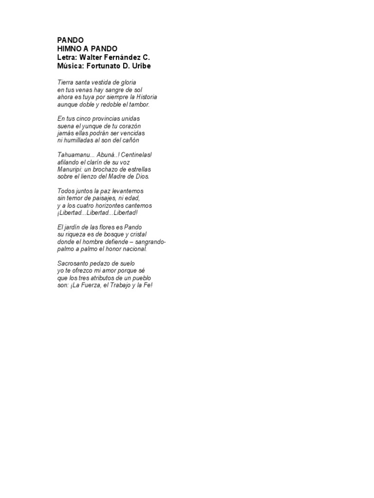 Himno Pando | PDF