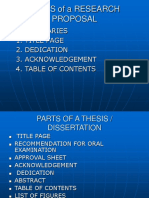 PARTS of A RESEARCH PROPOSAL