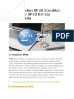 Pengertian SPSS Statistika