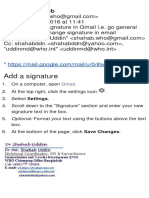 Add A Signature in Gmail I.E. Go General Setting Sites To Change Signature in Email