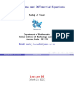 Linear Algebra and Differential Equations: Sartaj Ul Hasan