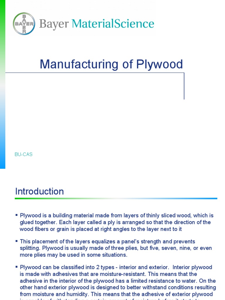 Manufacturing of Plywood PDF Plywood Adhesive