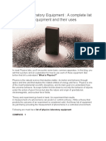 Physics Laboratory Apparatus and Equipment