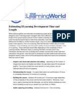 Estimating Elearning Development Time and Length: Graphic and Visual Aids Selection and Editing