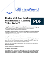 Dealing With Poor Employee Performance: Is Elearning A "Silver Bullet"?