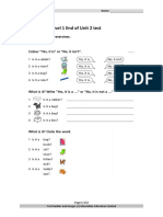 English World: Level 1 End of Unit 2 Test: Practise The Following Exercises