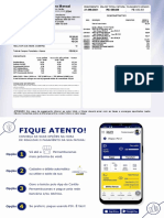 Fatura mensal com detalhes de compras, pagamentos e encargos