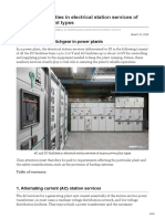 AC and DC Facilities in Electrical Station Services of Major Power Plant Types