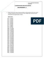 Data Warehosuing and Data Mining Lab Assessment - 1: Course Code: Csi 3010 SLOT: L13 + L14