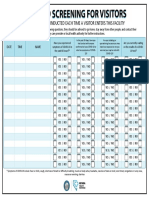 033 - COVID 19 Screening For Visitors Sign in Sheet