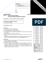 Accounting Acc1 Unit 1: Financial Accounting: The Accounting Information System