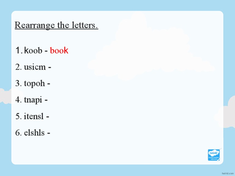 Word Unscrambling Puzzle | PDF