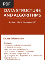 Data Structure and Algorithms Lecture 1