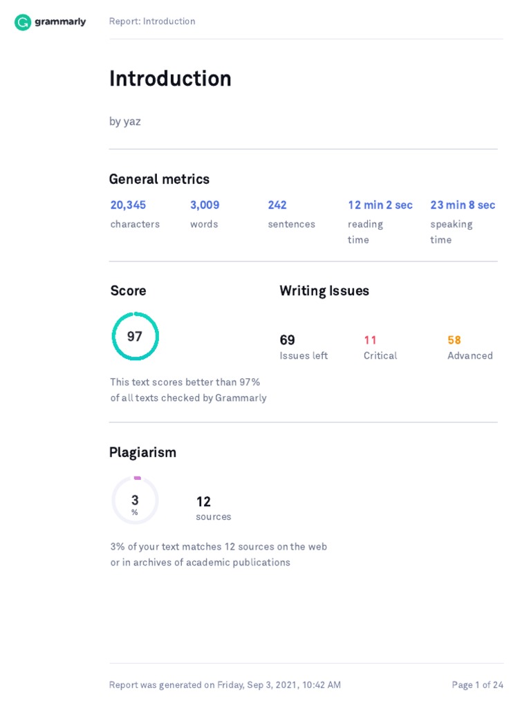 Grammarly Score And Plagiarism Check Percentage PDF Android 