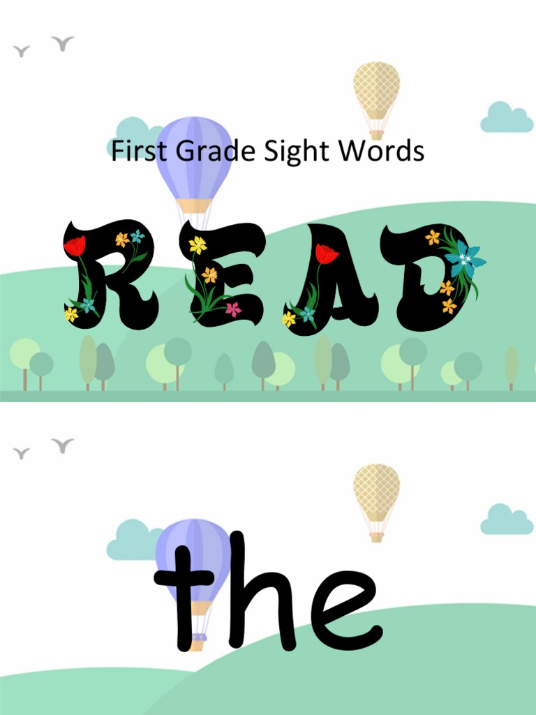 First Grade Sight Words List | PDF