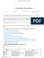 Top 90 SQL Interview Questions (Basic To Advanced) 2021