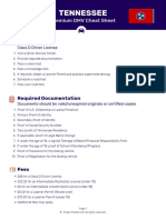 DMV Cheat Sheet Tennessee en Car Premium