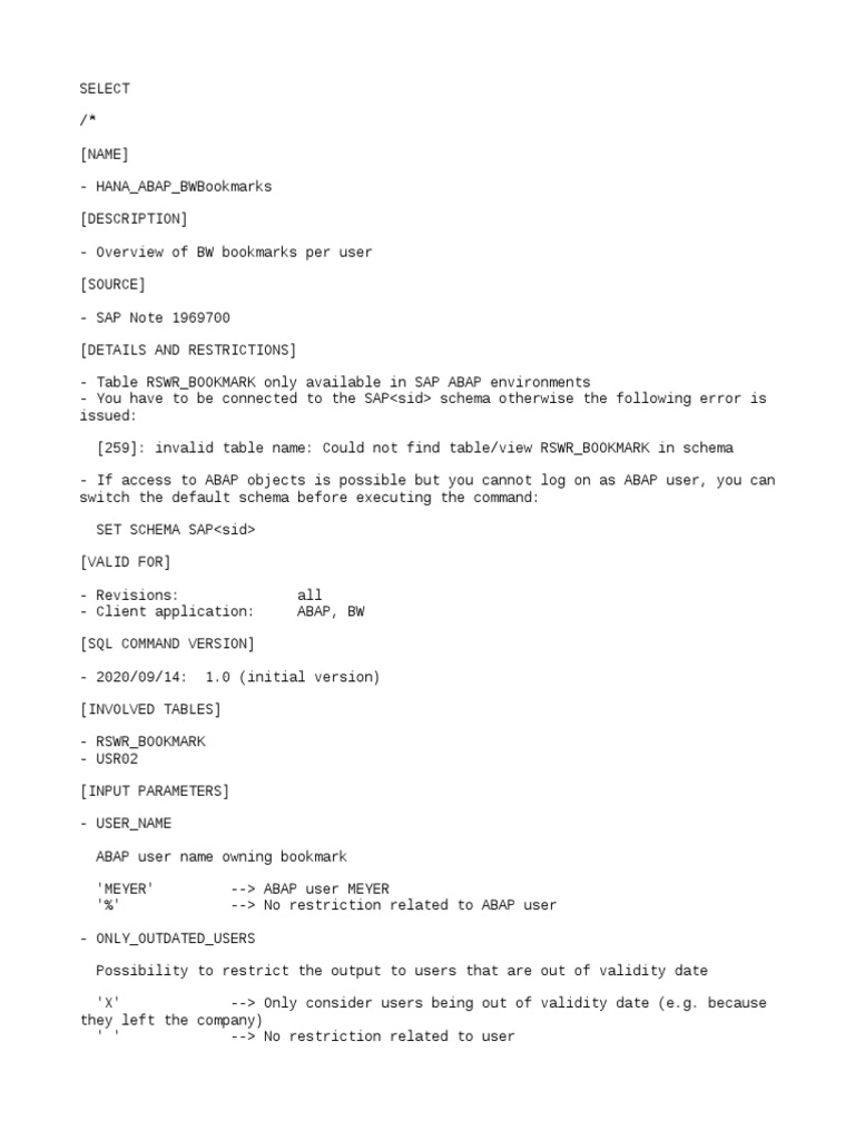 Hana Abap Bwbookmarks | PDF