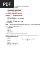 Power Electronics - Basic MCQ