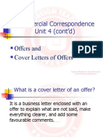 CC Unit 4, Cover Letters of Offers - To ST