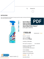 Buy Quartz Wipex Glass Cleaner 500 ML Glass or Window Cleaners Container With Inbuilt Spray Device Online - GeM