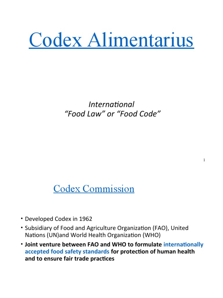 Codex Alimentarius: International 