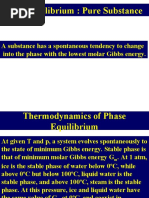 Phase Equilibrium: Pure Substance