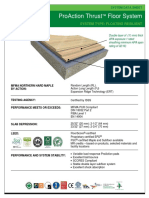 Proaction Thrust Floor System: System Type: Floating Resilient