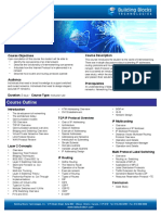 Advanced Networking: Course Objectives Course Description
