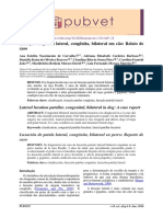 Artigo Cientifico - Luxação de Patela Lateral, Congênita, Bilateral em Cão