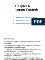 Chapter 6 - Subprogram Control