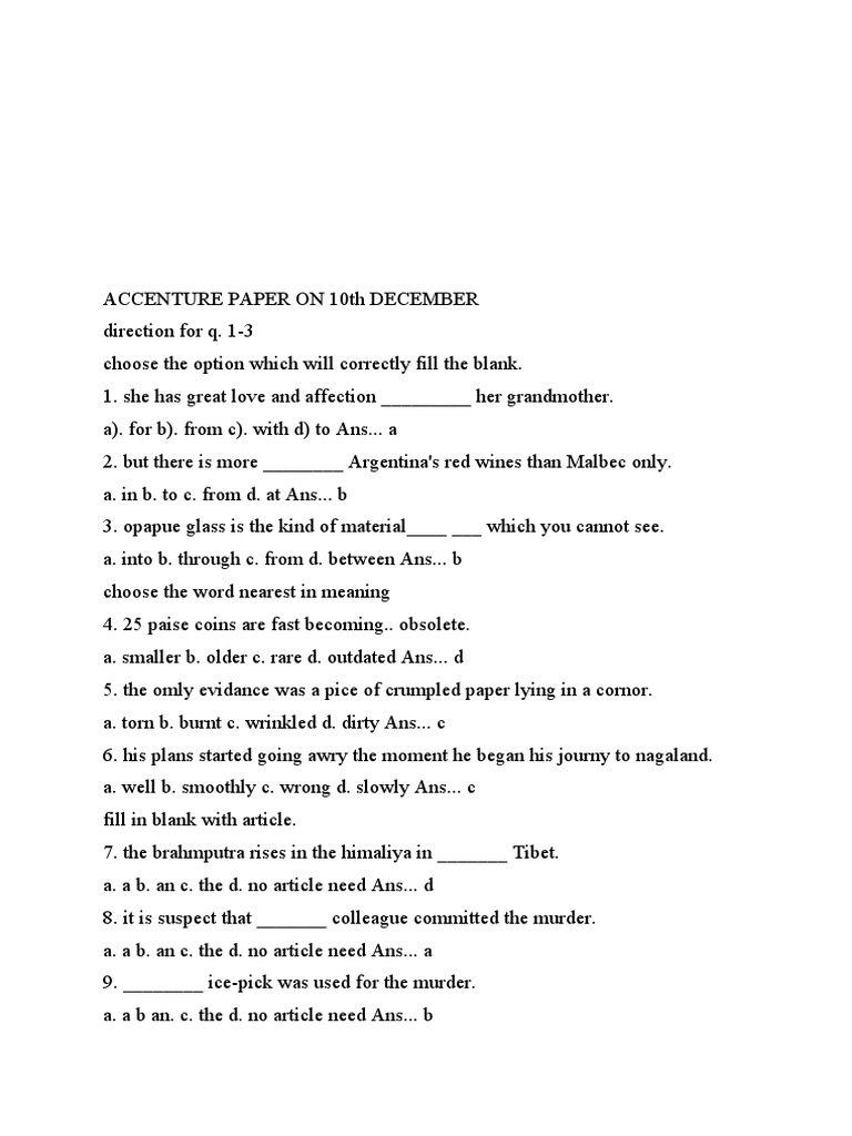 ACCENTURE PAPER ON 10th DECEMBER | PDF | Central Processing Unit ...