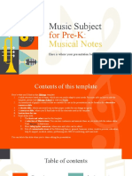 Music Subject For Pre-K - Musical Notes by Slidesgo