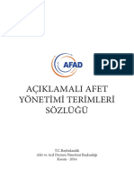 Açıklamalı Afet Yönetimi Terimleri Sözlüğü