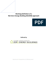 Working Definition of a Net Zero Energy Building (NetZEB) Approach