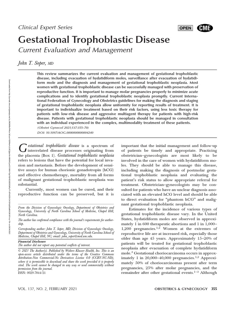 Gestational Trophoblastic Disease Current.22 | PDF | Human Chorionic ...