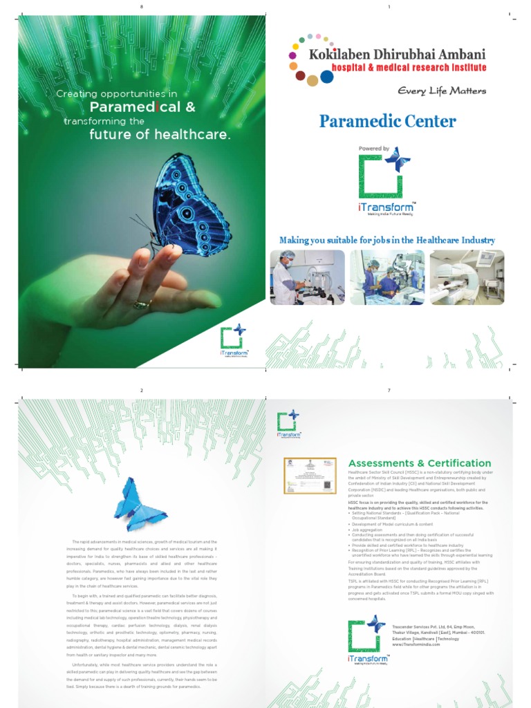 Paramedical E Brochure Pdf Health Care Paramedic