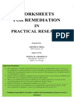 Worksheets For Remediation in PR