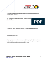 Artigo - Análise Dos Fatores Determinantes de Acidentes de Trânsito