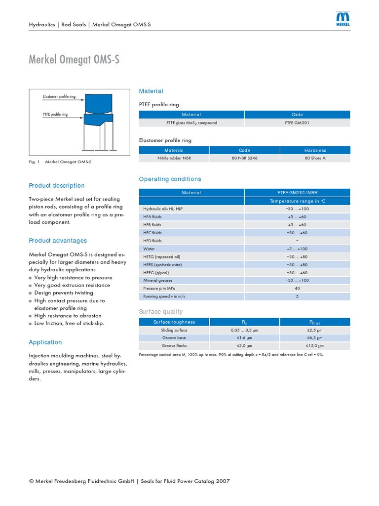 Merkel Omegat OMSS 01 PDF Mechanical Engineering Materials