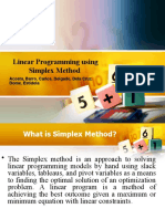 Linear Programming Using Simplex Method: Acosta, Barro, Carlos, Delgado, Dela Cruz, Dome, Estidola