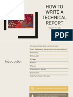 How To Write A Technical Report