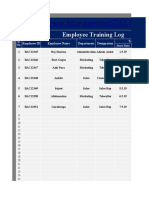 Employee Training Log