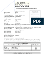 Format Biodata Taaruf Dikonversi