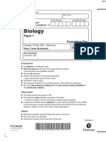 June 2018 QP - Paper 1 (F) Edexcel Biology GCSE