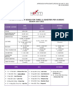 Academic Calendar July Session Year 2021-2022 New