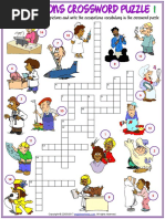 Occupations Vocabulary Esl Crossword Puzzle Worksheets for Kids