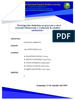 Participación Ciudadana en Proyectos A Nivel Sectorial - Elaboración y Evaluación de Estudios Ambientales